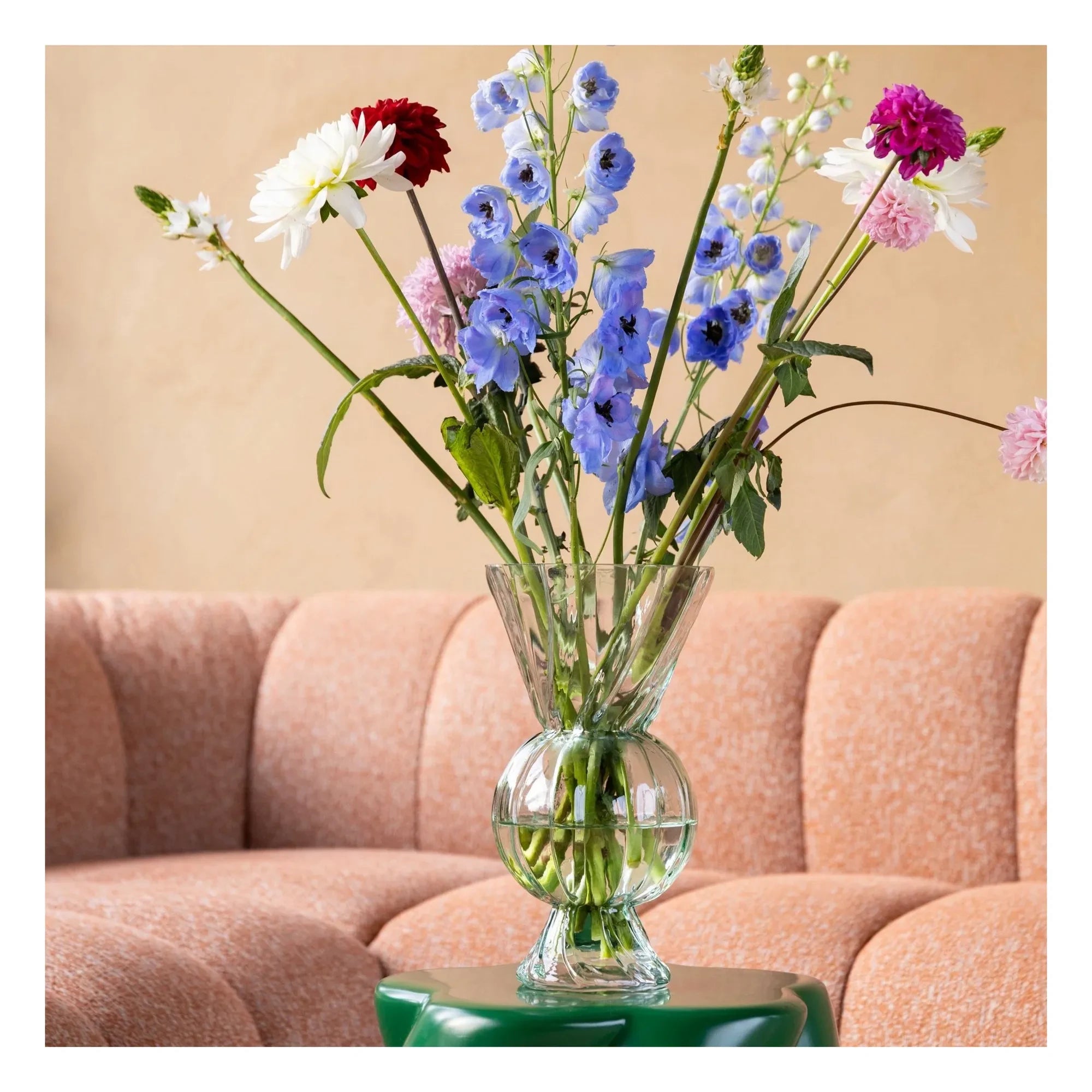 &Klevering - Rombic Glass Vase | Green