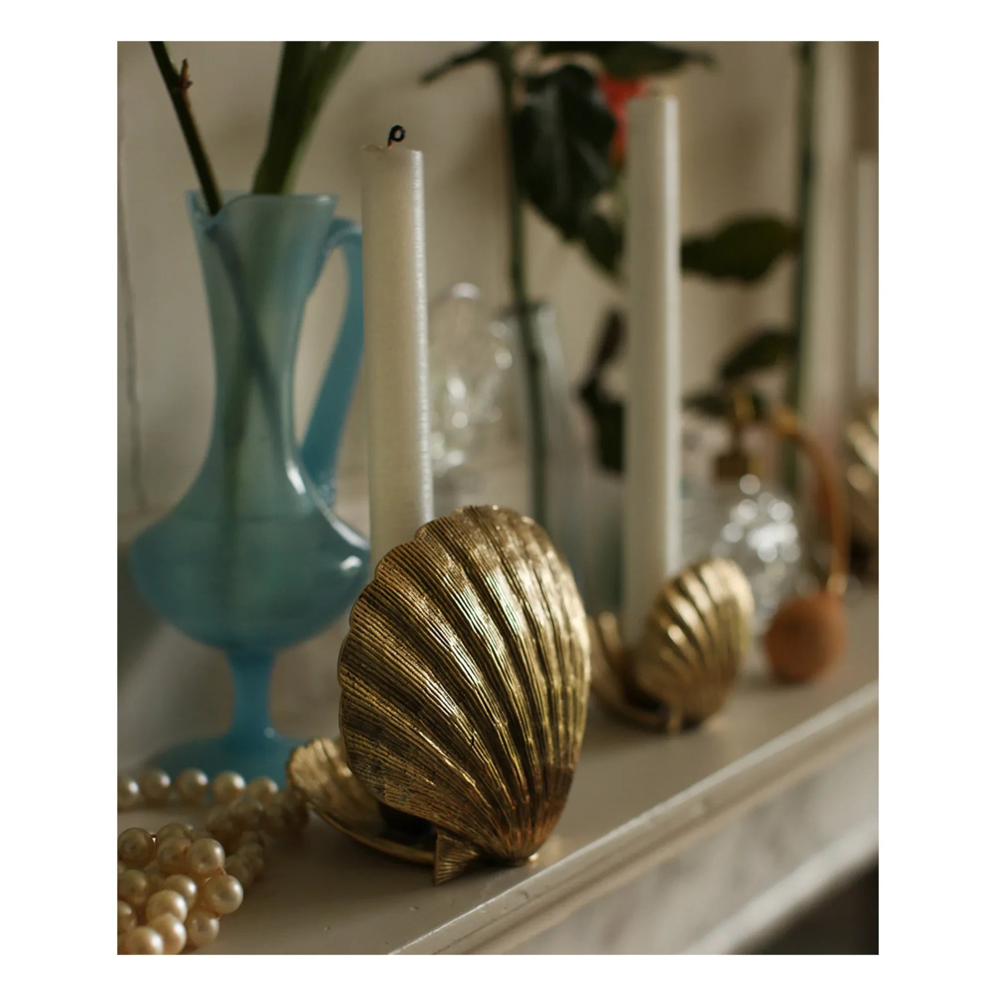 Doing Goods - Scarlett Recycled Brass Candle Holder | Gold Brown