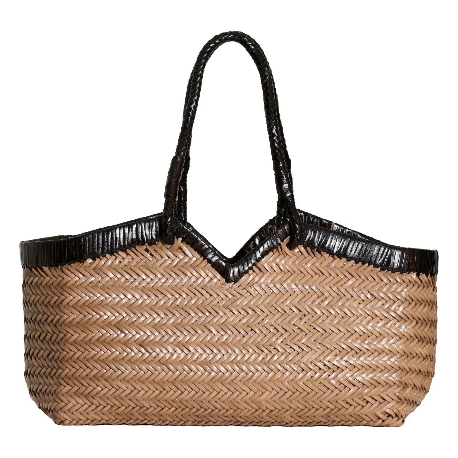 Vipera - Cabas Crudelia Two-Tone Leather | Taupe Brown