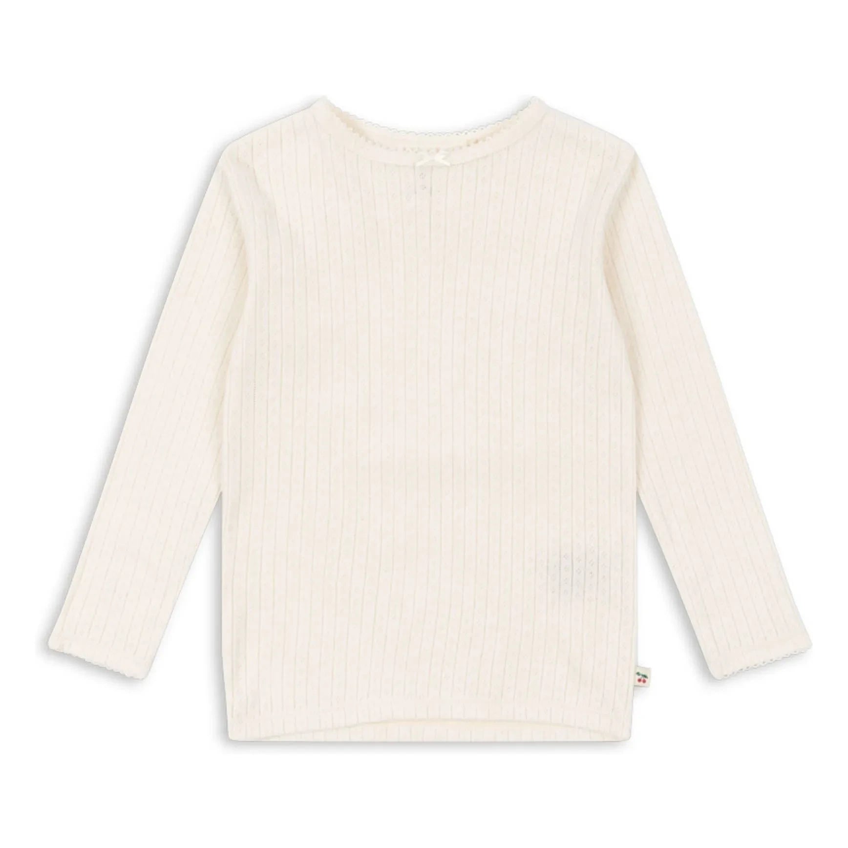 Konges Sløjd - Minnie Pointelle Organic Cotton T-Shirt | Ivory