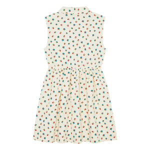 The Campamento - Mi-Long Floral Dress | Ecru