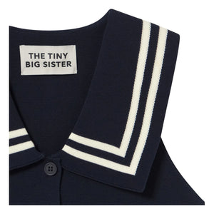 The Tiny Big Sister - Sailor Cotton Blouse | Navy Blue