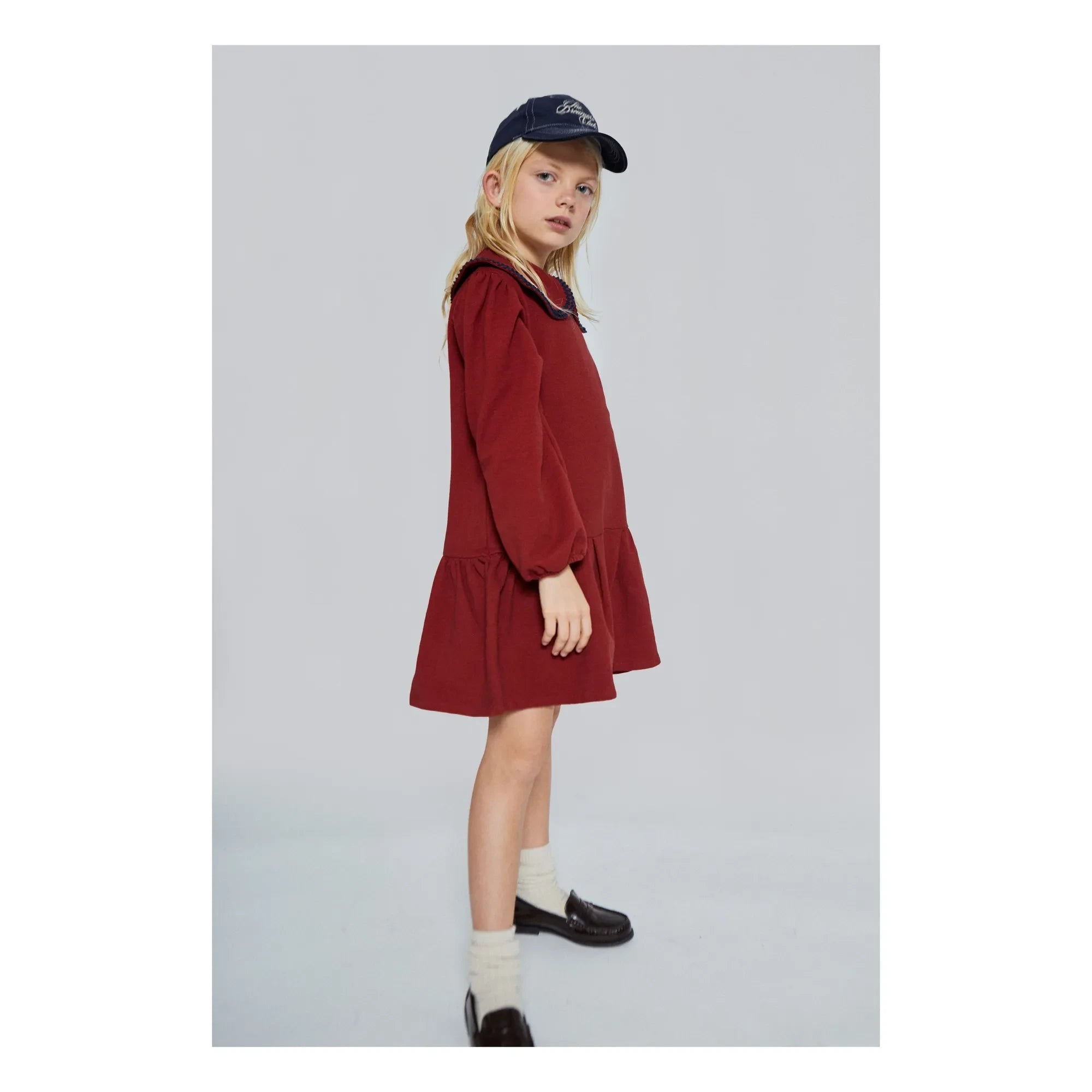 Mipounet - Melissa Jersey Yaka Elbise | Bordo