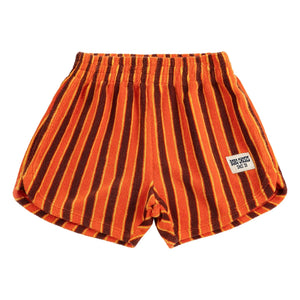 Bobo Choses - Striped Towel Shorts | Orange