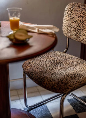 The Socialite Family - Classica Chair, Roseanna x The Socialite Family Leopard Pattern Jacquard Velvet | Leopard