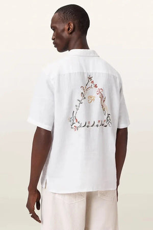 AllSaints erkek keten gömlek TRI