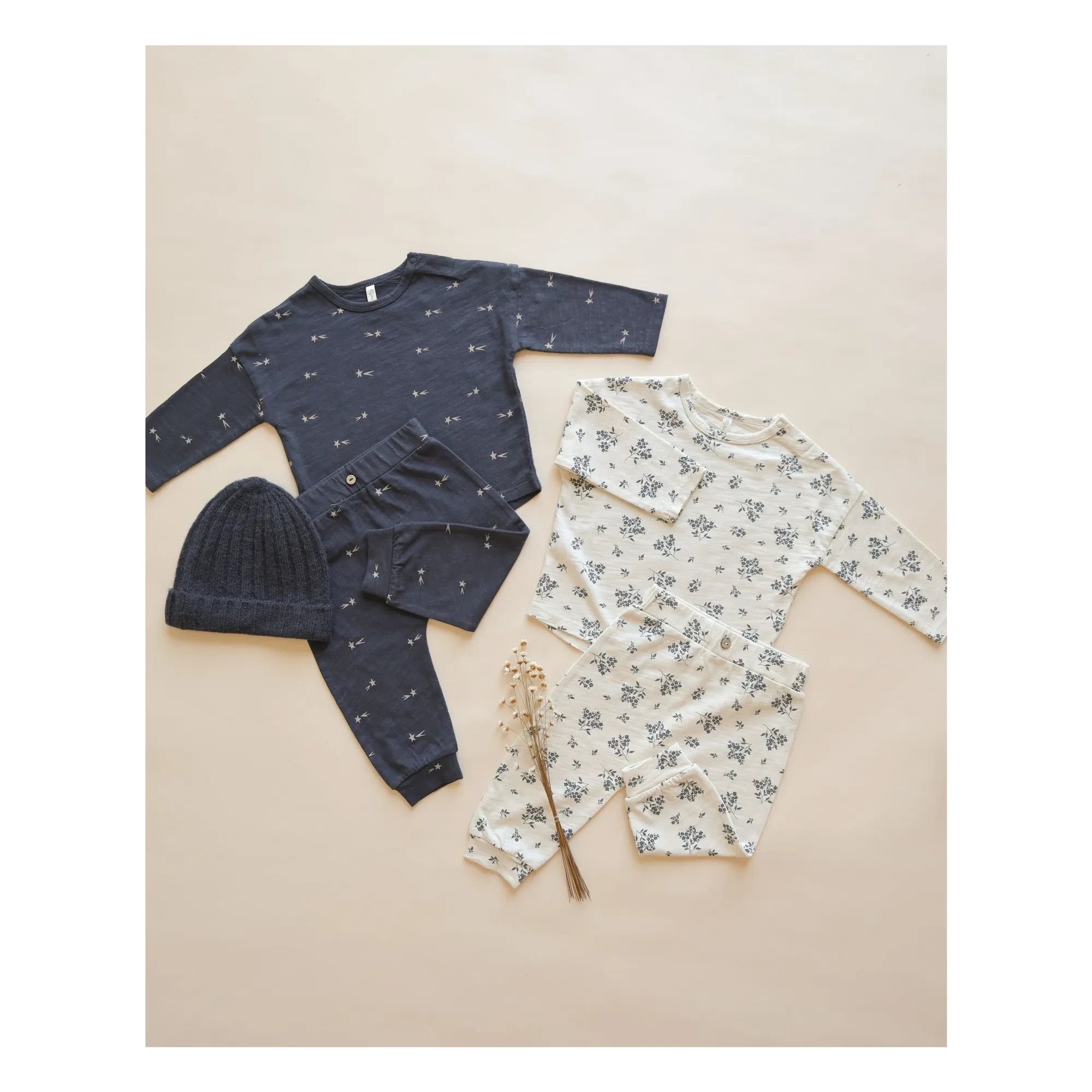 Rylee + Cru - Floral Print T-Shirt and Pants Set | Ecru