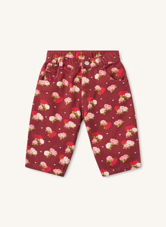Flöss - Riley Floral Jeans | Burgundy