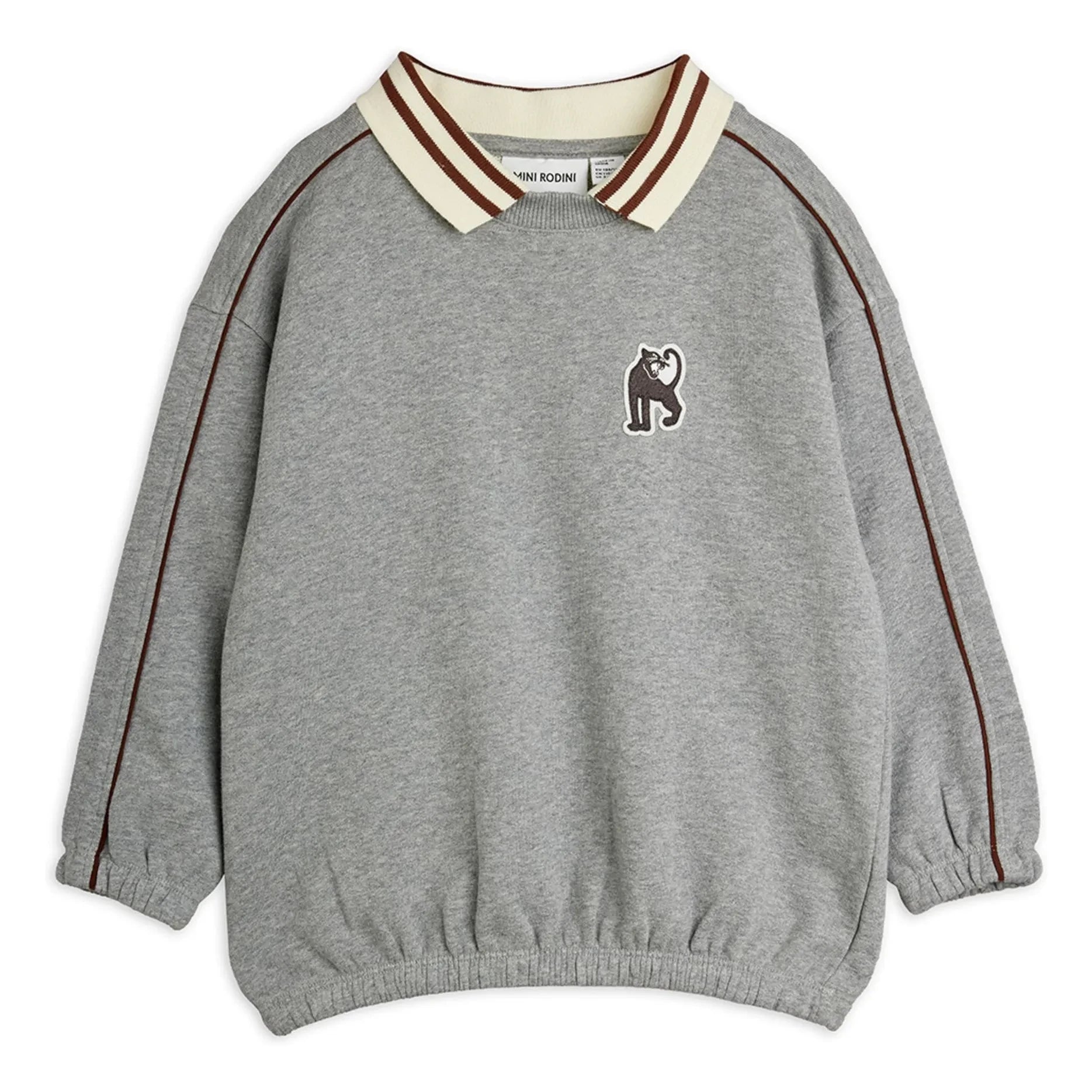 Mini Rodini - Panther organic cotton sweatshirt | Grey melange