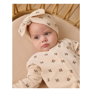 Quincy Mae - Holly Berry bow headband | Ecru