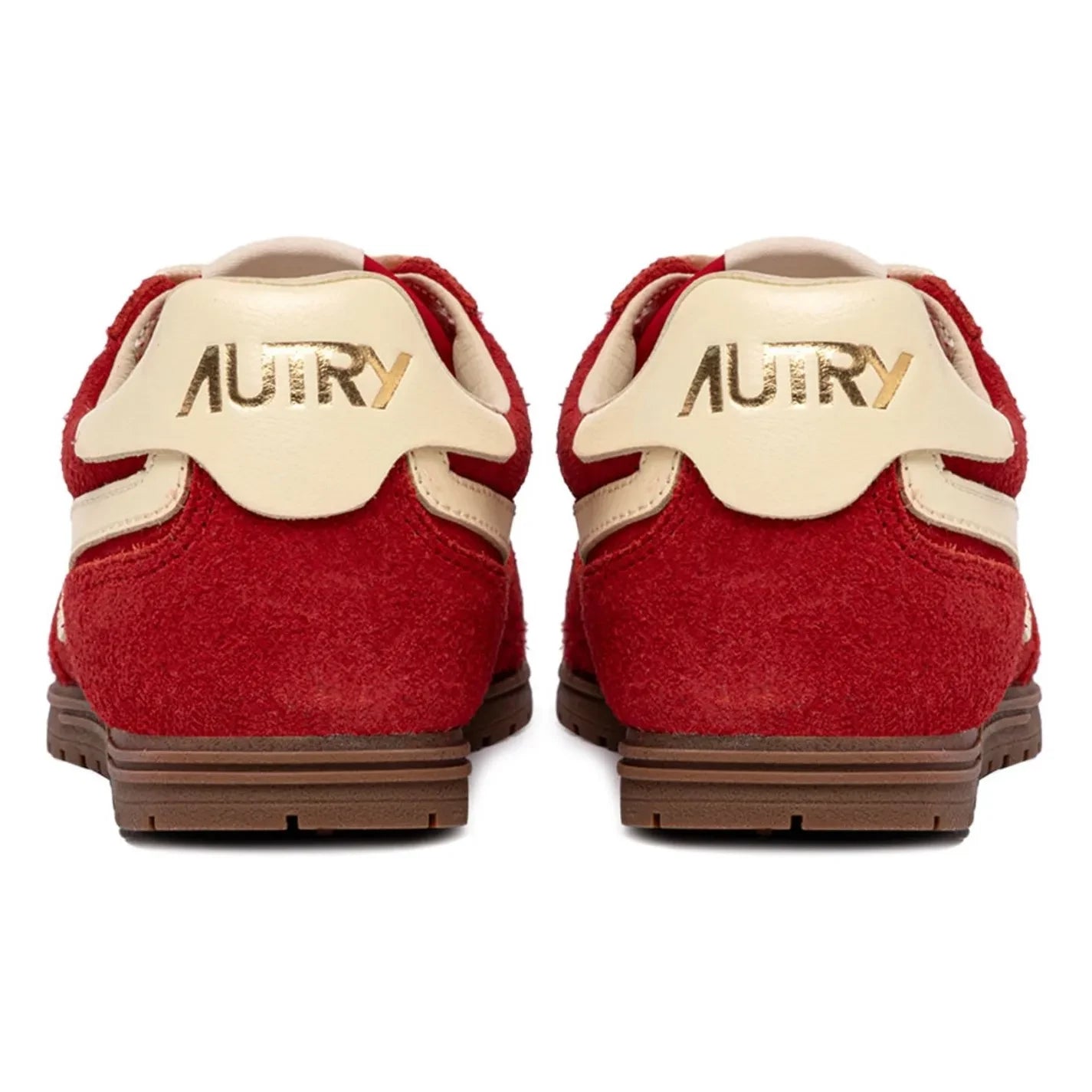 Autry - Windspin Low Two-Tone Suede and Leather Sneakers | Red