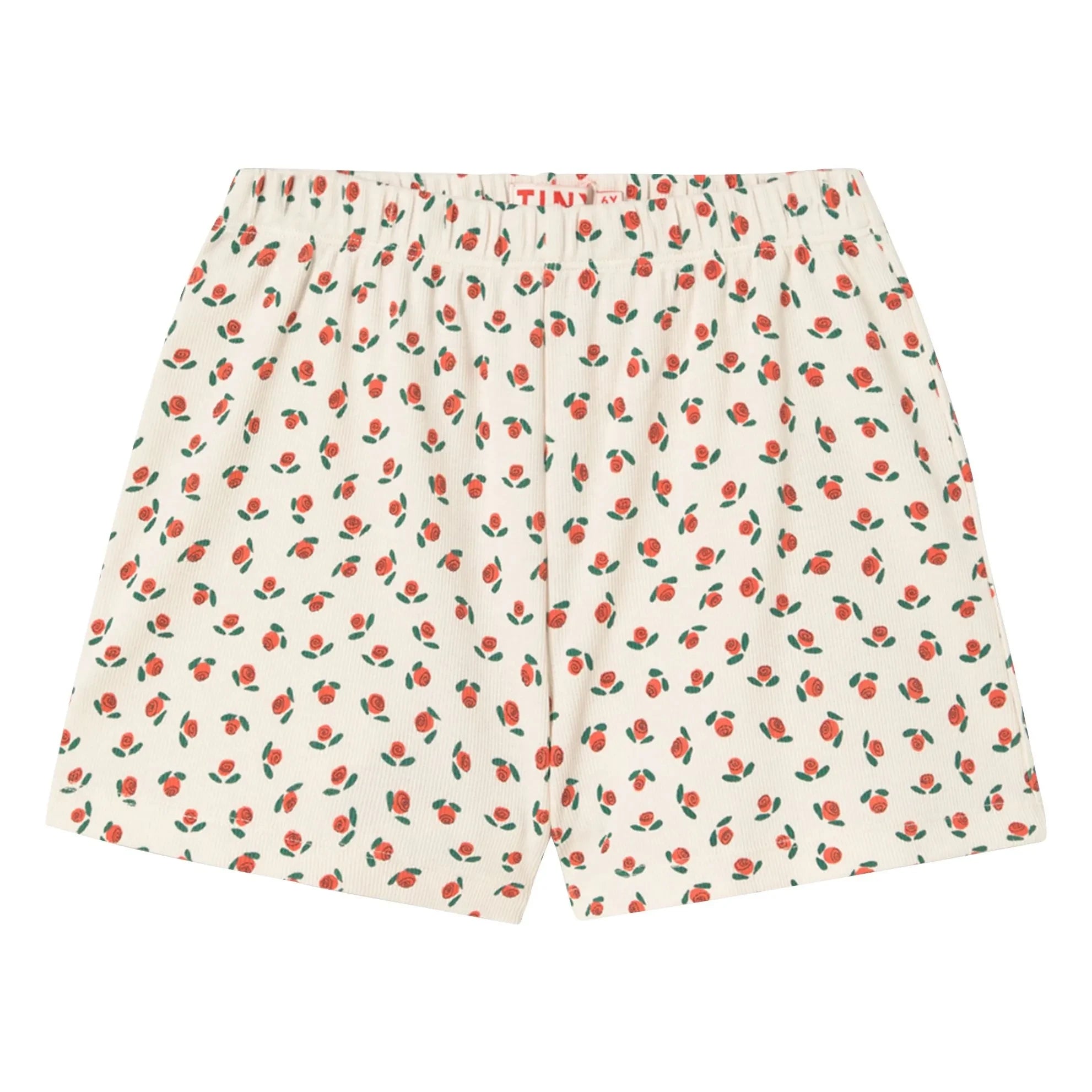 Tinycottons - Puffy Shorts Roses Organic Cotton | White