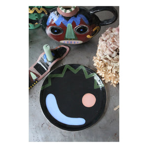 HOMERE - Milos Ceramic Plate | Black