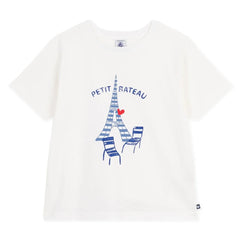 Petit Bateau - Eiffel Tower T-Shirt Organic cotton | White
