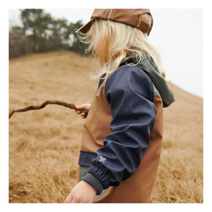 Wheat - Recycled Fiber Waterproof Jacket | Gray Blue