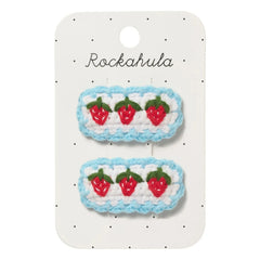 Rockahula Kids - 2-Pack Strawberry Hair Clips | White