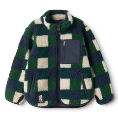 Liewood - Nolan Checked Sherpa-Style Jacket, Made from Recycled Fibers | Navy