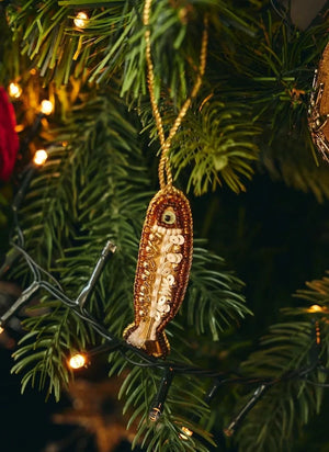 Anna + Nina - Tiny Tails Christmas Ornaments - Set of 3 | Gold