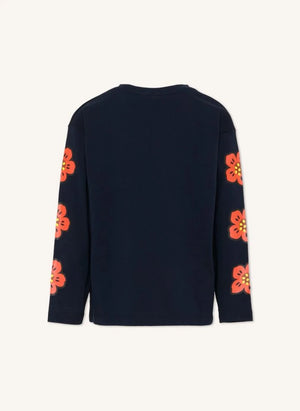 Kenzo - Flowers T-shirt | Gece mavisi