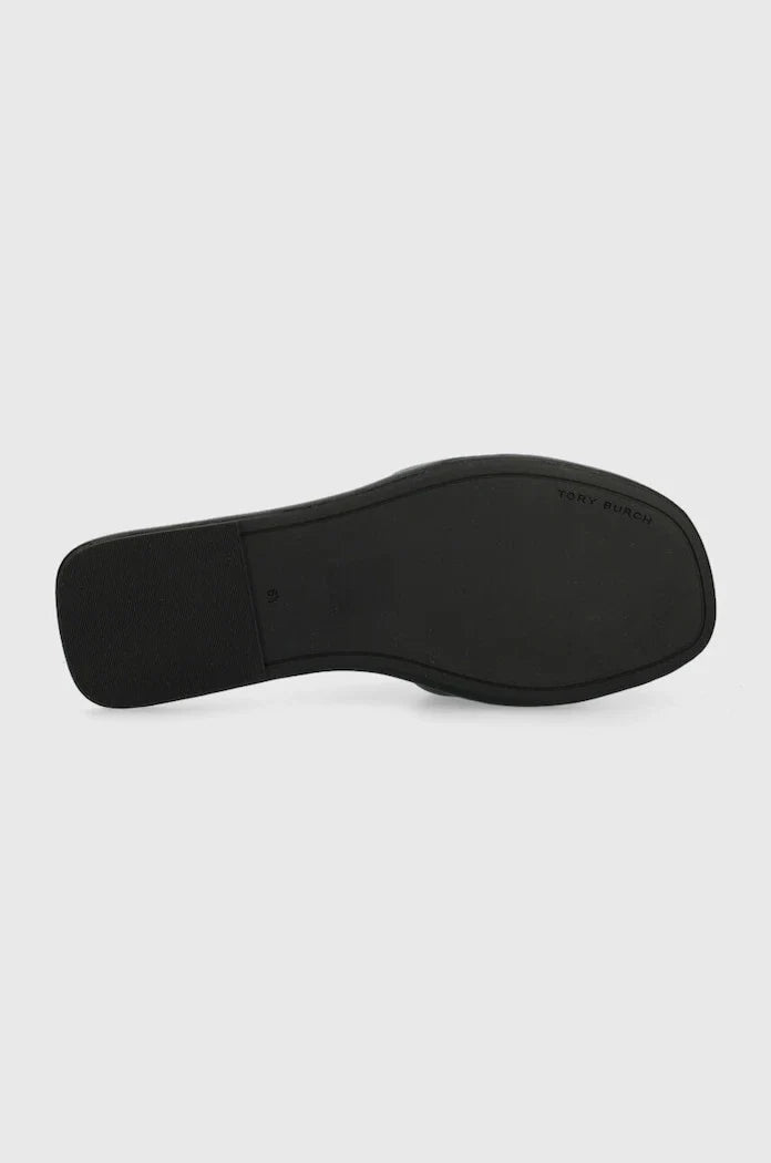 Tory Burch Double T Sport Slide Deri Terlik
