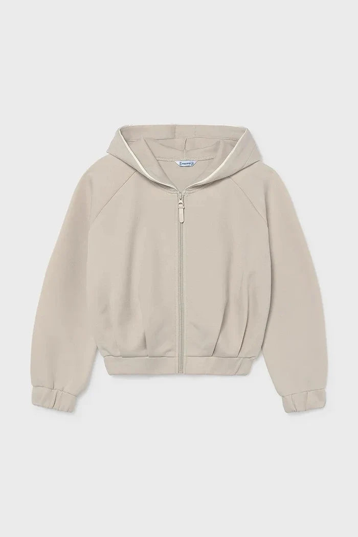 Çocuklar için pamuklu fermuarlı ve капüşonlu Mayoral sweatshirt
