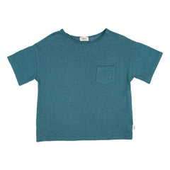Búho - Linen Pocket T-Shirt | Peacock Blue