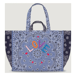 Call it by Your Name - Matelassé Love Maxi Bag | Blue