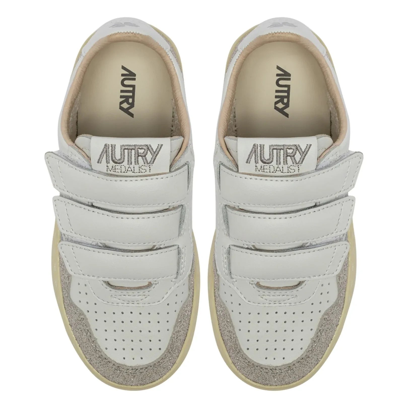 Autry - Baskets Kids Kidstripes Low Glitter Leather | Silver