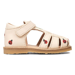 Petit Nord - Ladybug Embroidered Sandals - Uniqua Collection | Cream