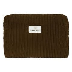 Gabrielle Paris - Velvet Toiletry Bag | Olive Green