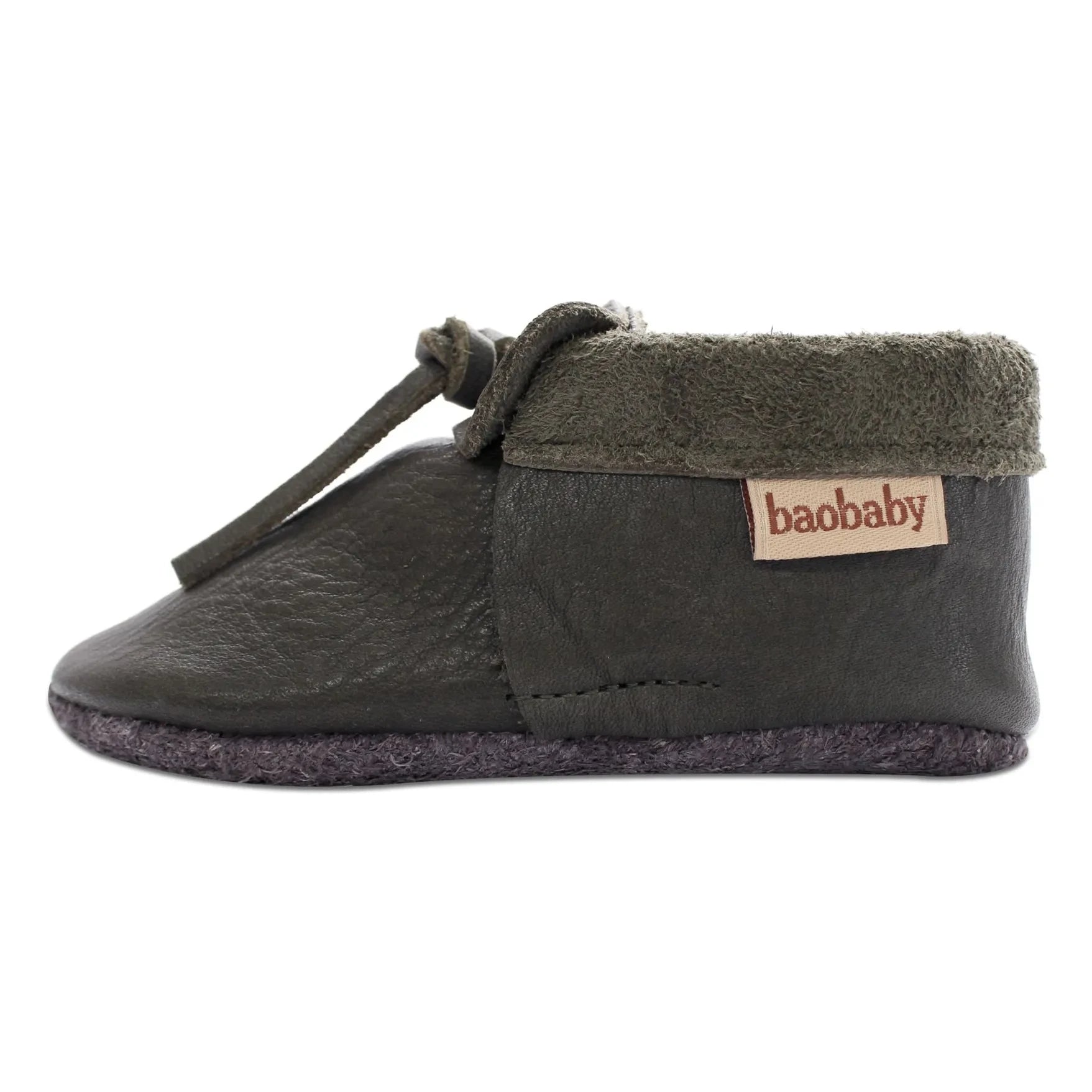 Baobaby - Leather Sandals | Chrome Green