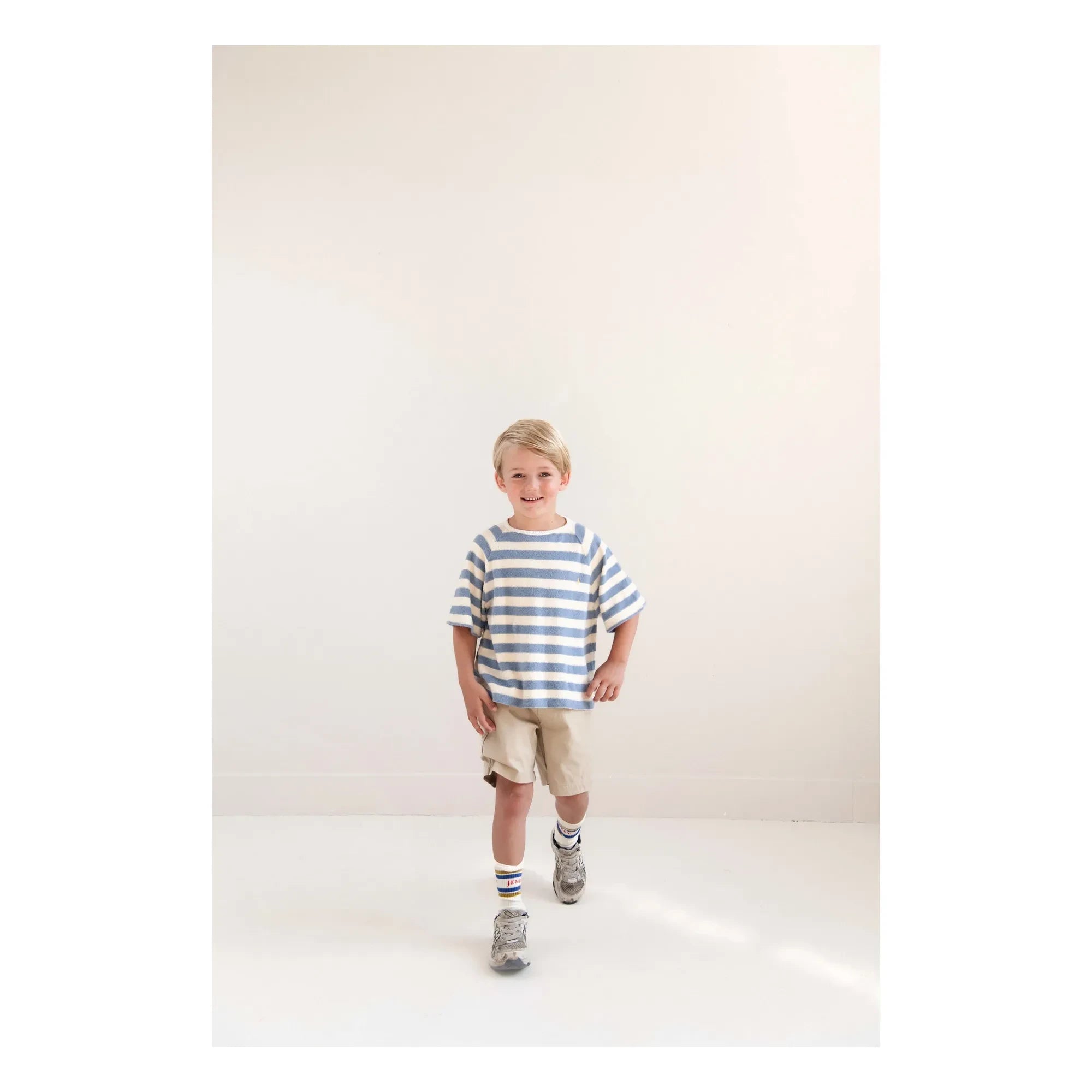 Jenest - Rayé Organic Cotton T-Shirt | Blue