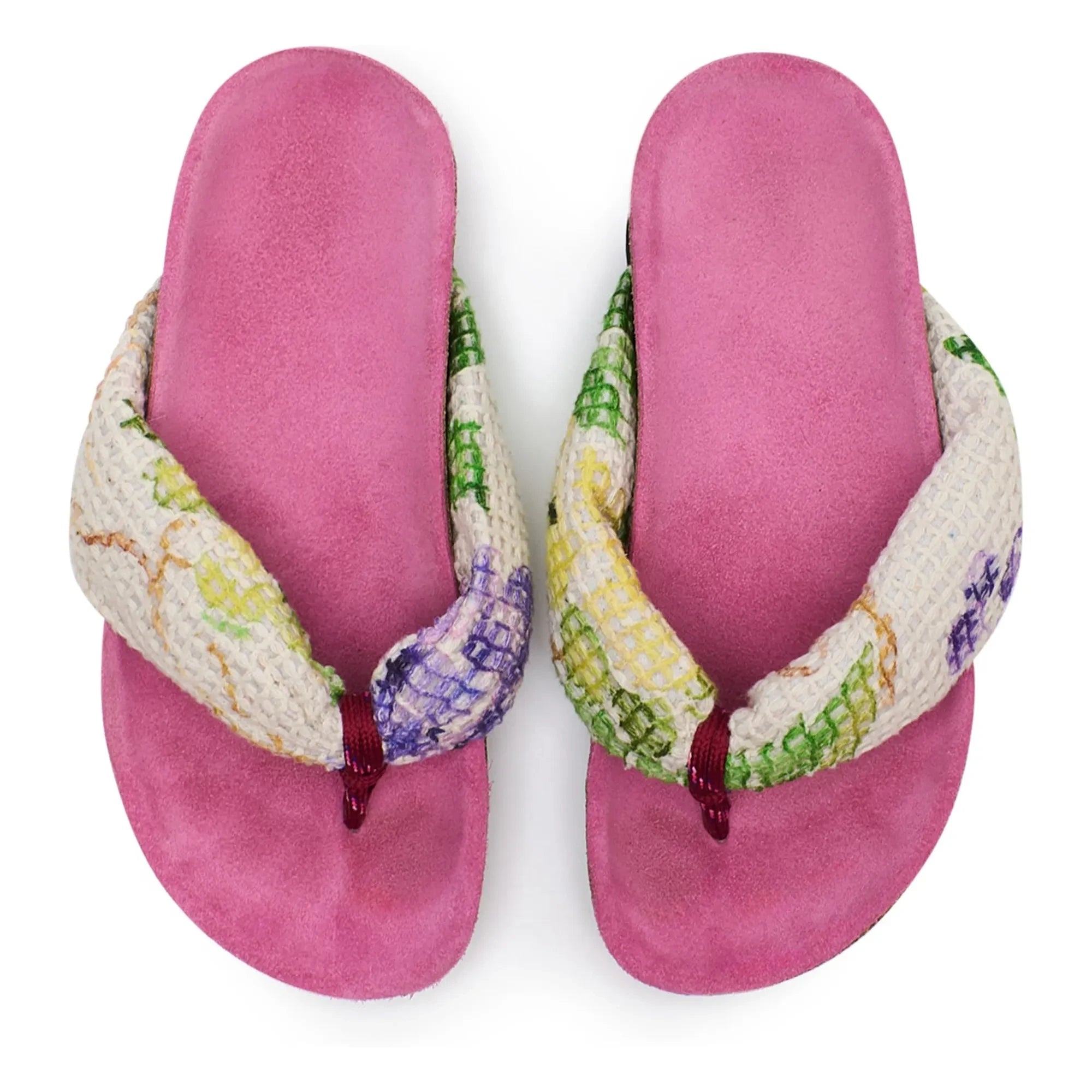 Maison Mangostan - Grape flip flops | Pink