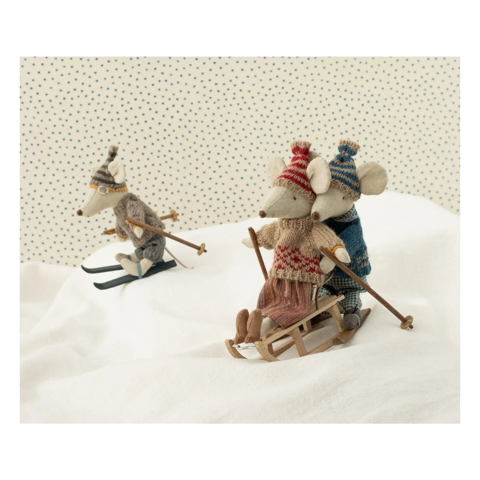 Maileg - Wooden Sledge | Natural