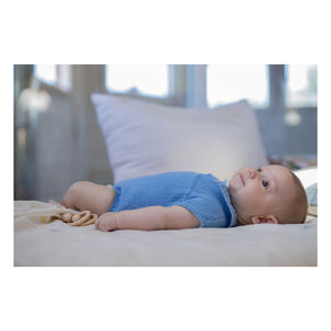 1+ in the family - Denim Claudine Collar Romper Zacinto | Light Blue
