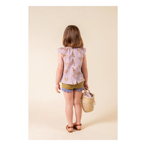 birinit - Yellow Green Ruffle Mesh Shorts