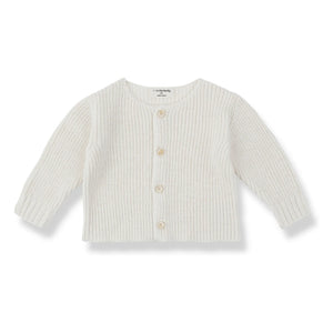 1+ in the family - Gertrudis Linen Cardigan | Ecru