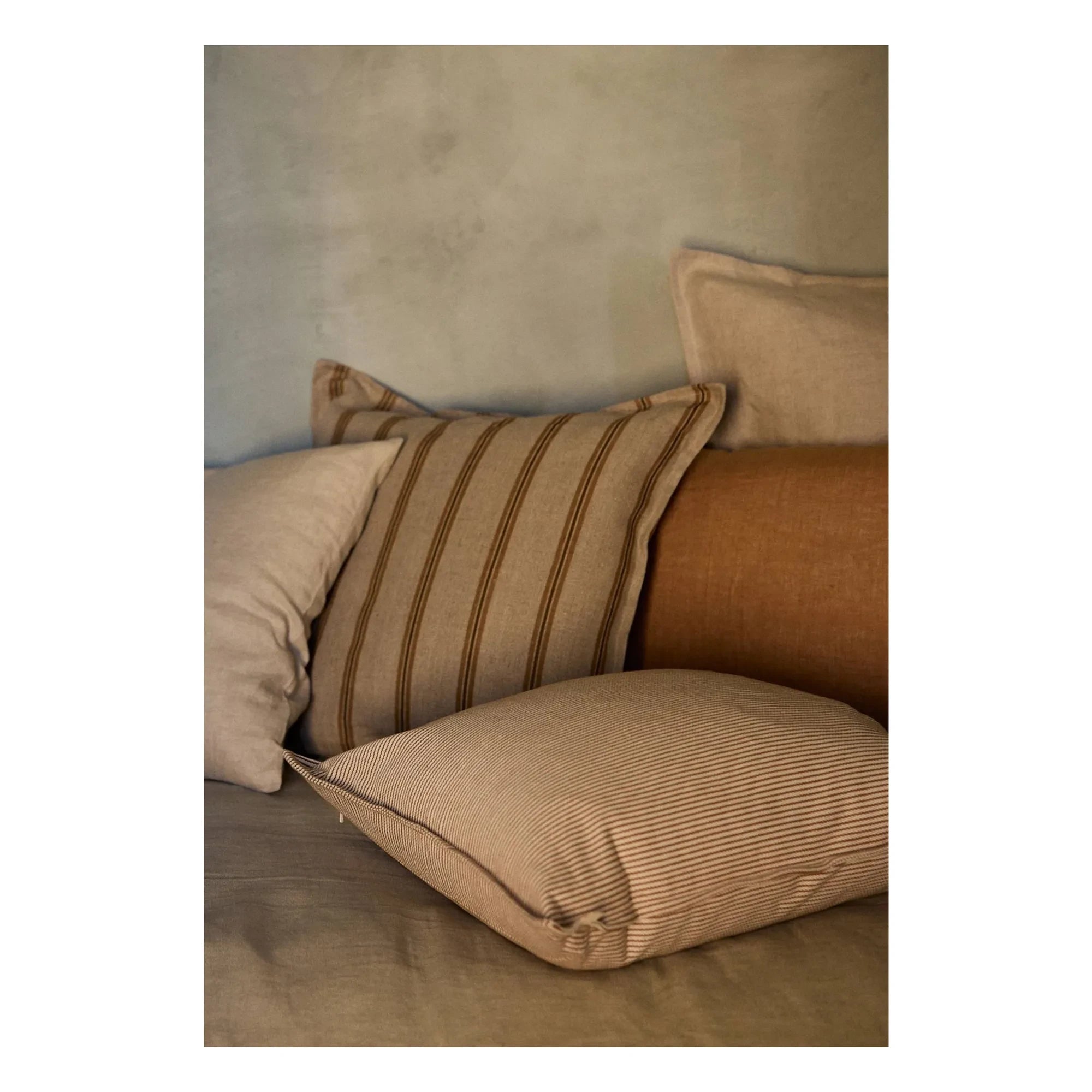 Gabrielle Paris - Striped Pillowcase | Brown