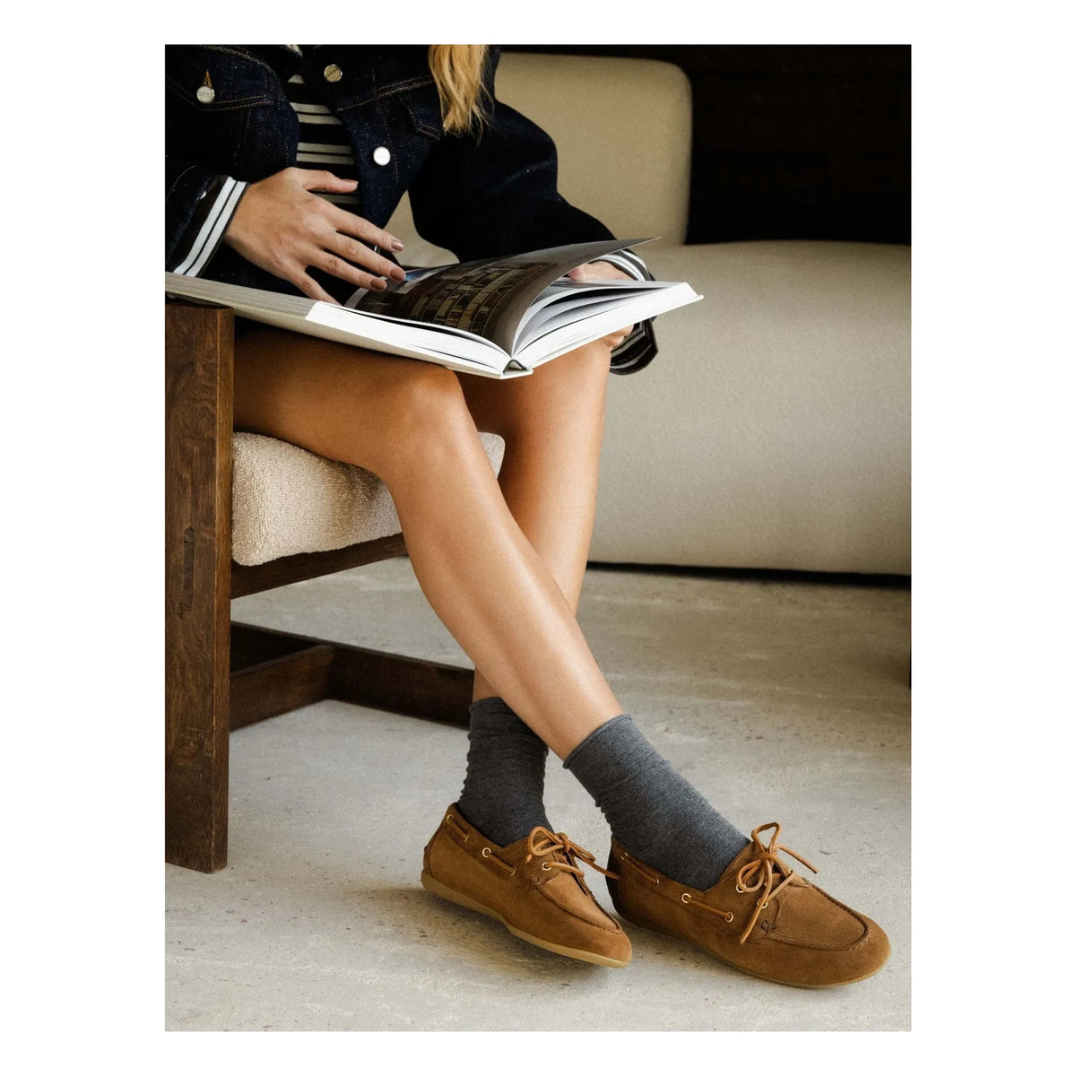 Bobbies - Betsy Suede Boat Shoes | Camel