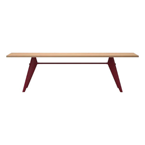 Vitra - EM Table - Japanese Red Pedestal - Jean Prouvé, 1950 | Oak