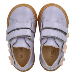 Angulus - Two-Stripe Floral Sneakers | Lilac