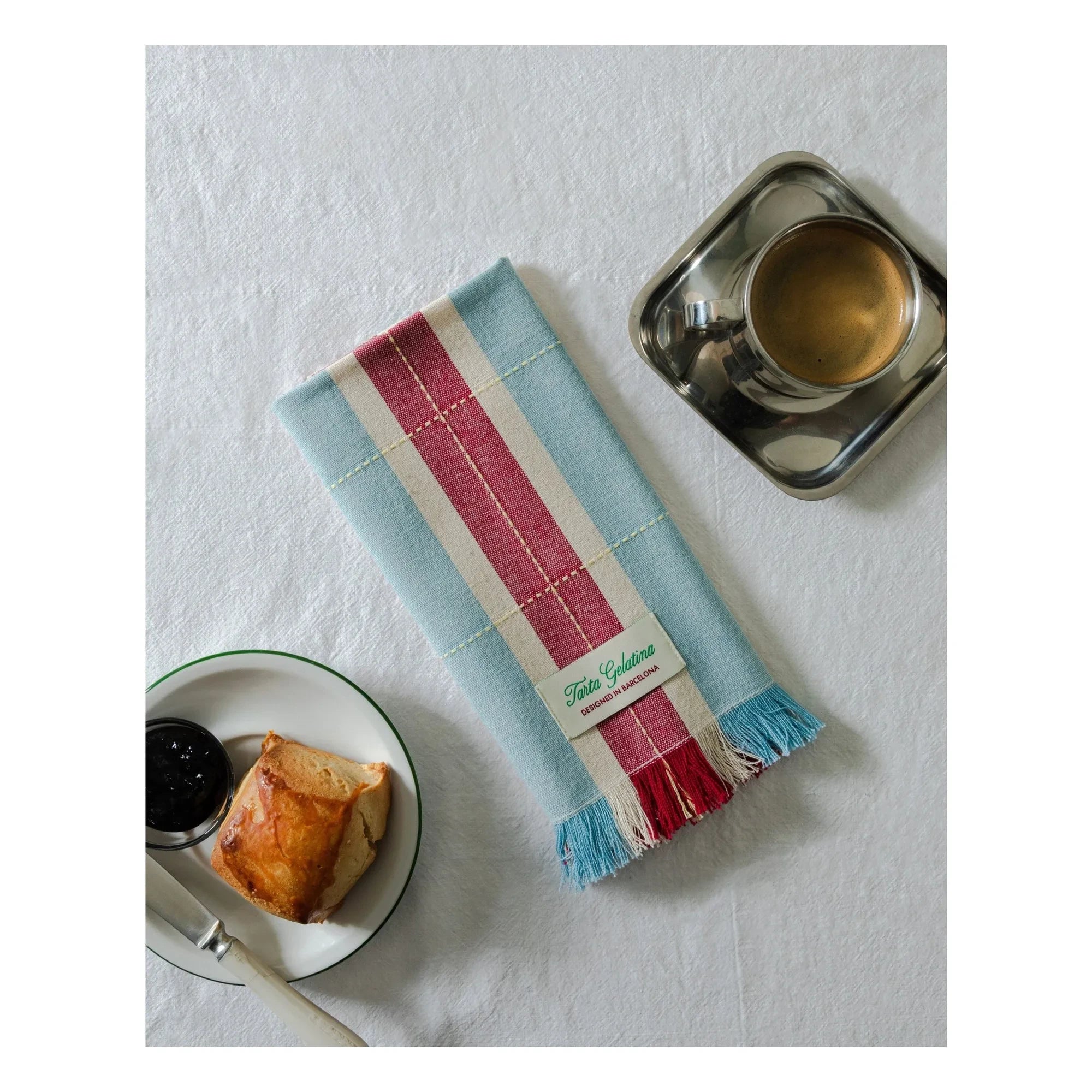 Tarta Gelatina - Organic Cotton Napkins - Set of 2 | Burgundy