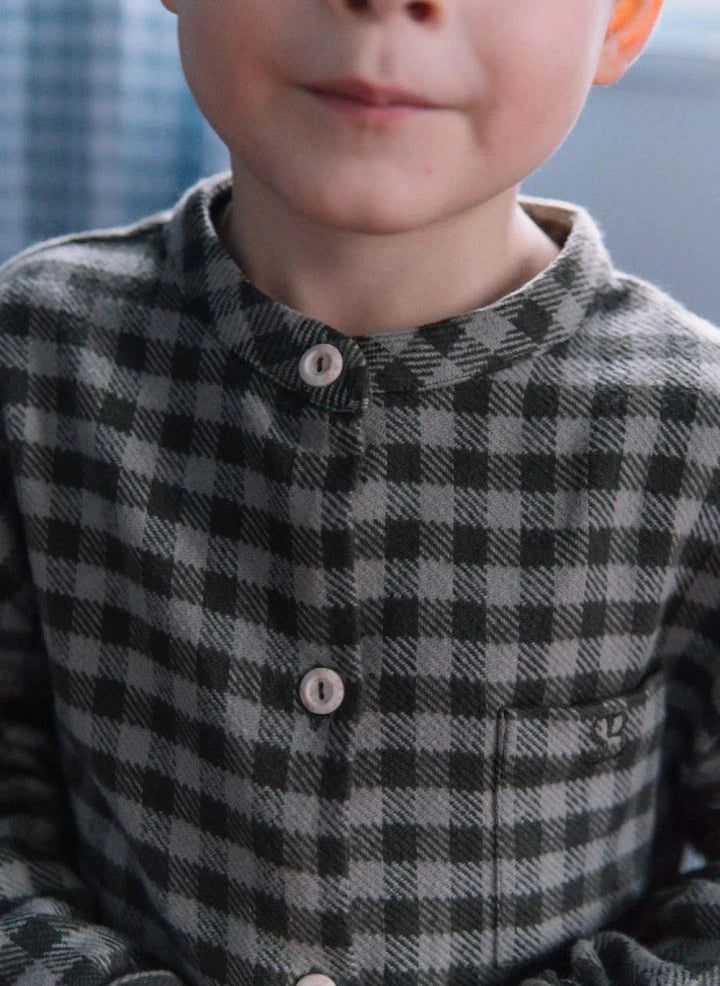 Studio Bohème - Jim Vichy Organic Cotton Shirt | Gray