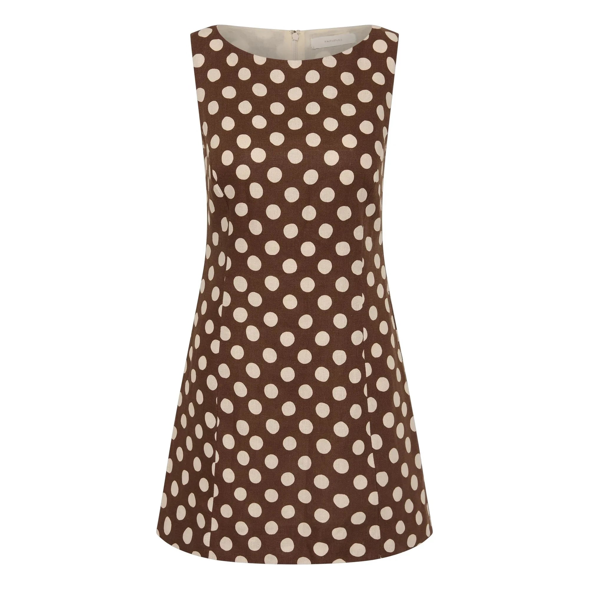 Faithfull the Brand - Pois Lydie Linen and Cotton Dress | Chocolate