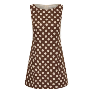 Faithfull the Brand - Pois Lydie Linen and Cotton Dress | Chocolate