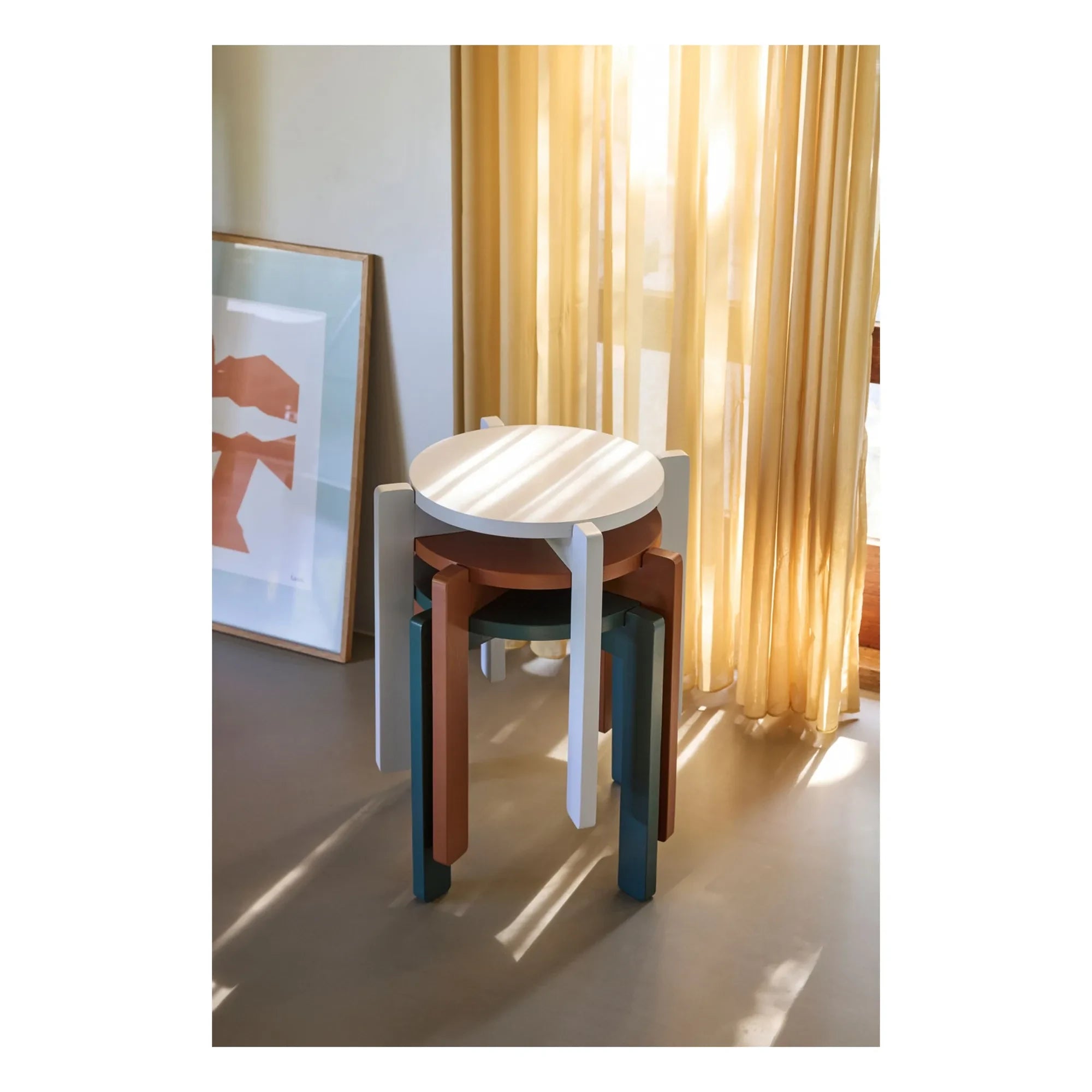 Hübsch - Always stool | Petrol Blue