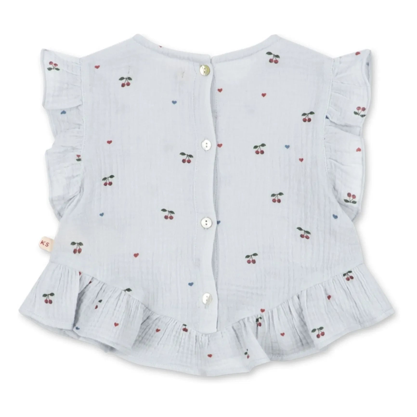 Konges Sløjd - Coco Cerises Organic Cotton Top | Light Blue