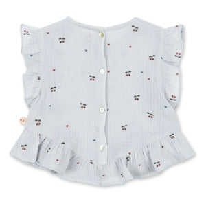 Konges Sløjd - Coco Cerises Organic Cotton Top | Light Blue