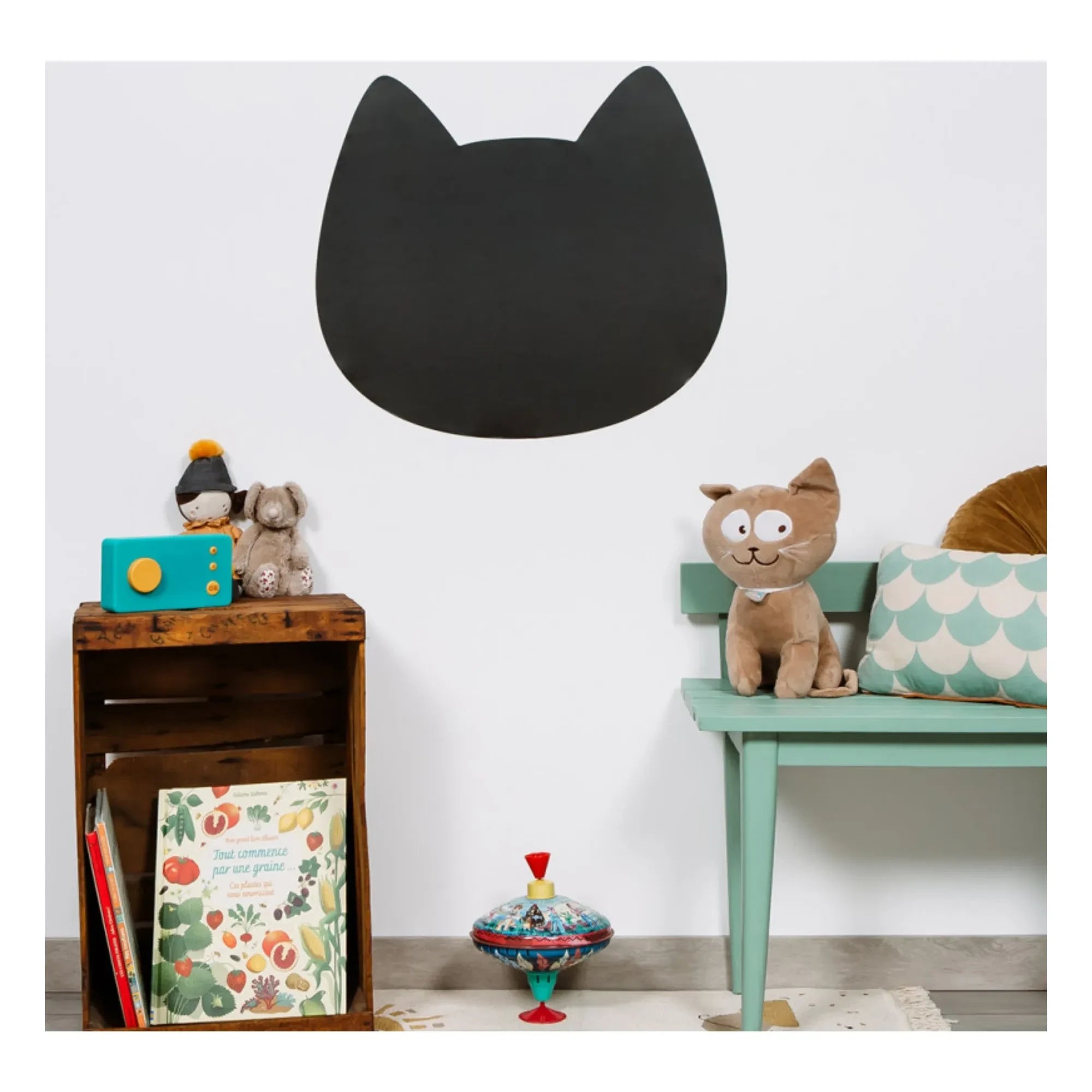 Ferflex - Magnetic Board with Cat and 21 Geometric Shapes Set