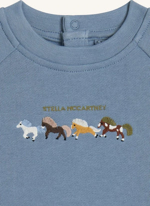 Stella McCartney Kids - Atlı Sweatshirt | Mavi